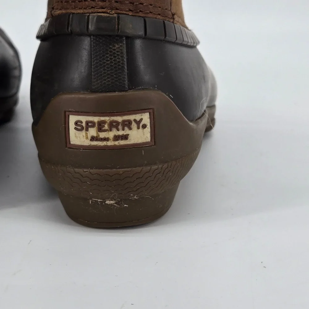 Sperry Top-Sider Maritime Repel Faux Fur Duck‎ Boots Brown Women's Sz 10